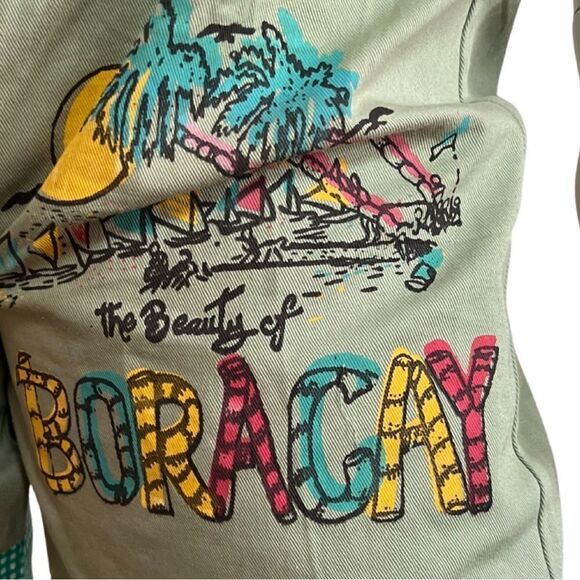 Vintage Retro 80s 90s The Beauty of Boracay Beach Philippines High Waist Shorts - Picture 8 of 11